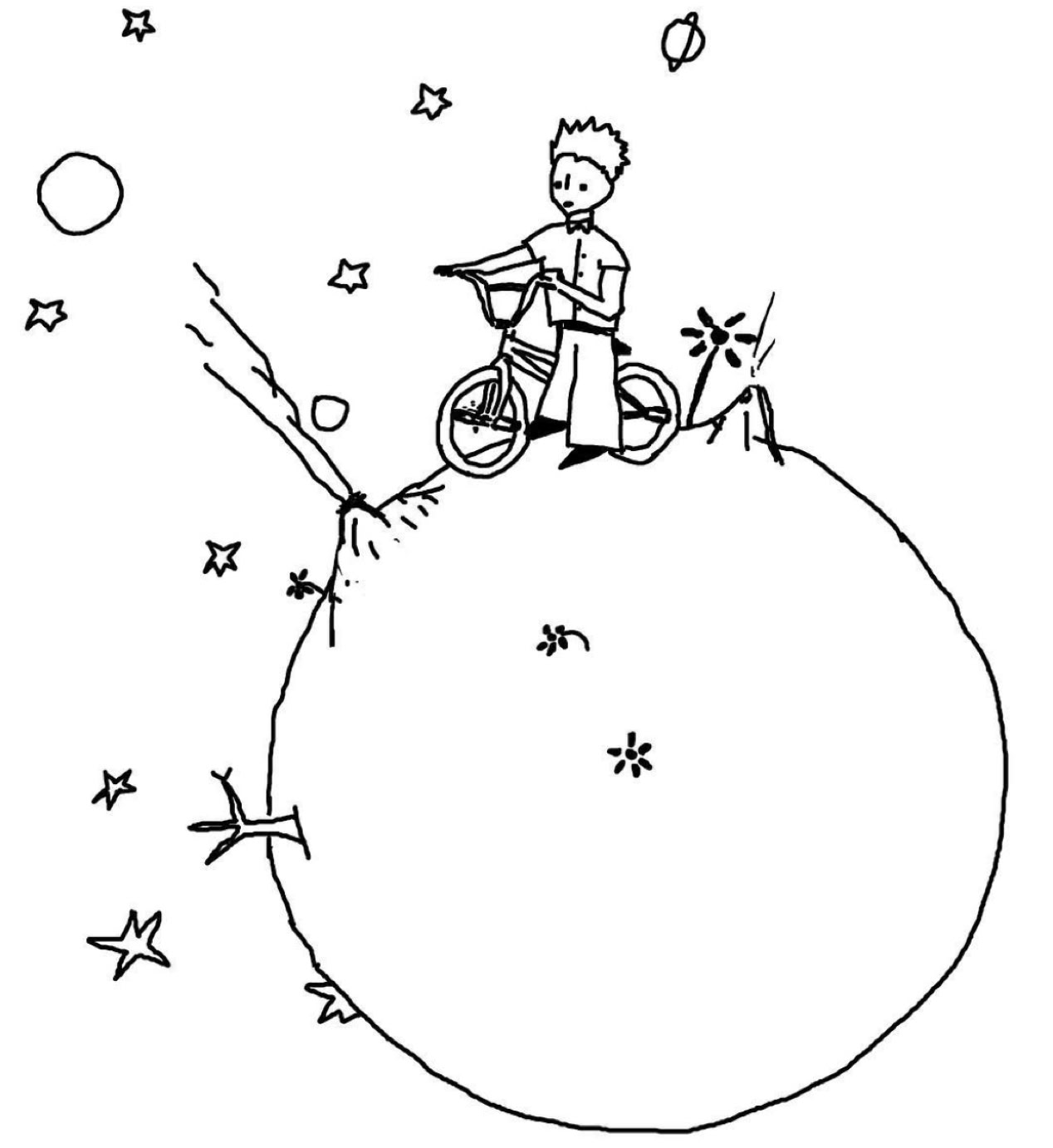 Kleiner Prinz auf BMX Fahrrad